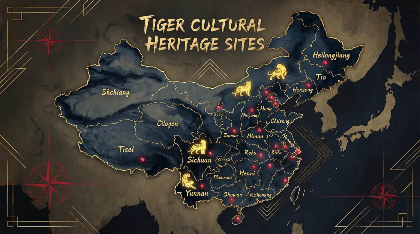 虎脉寻踪 - 四虎视频 | 中国虎文化分布地图